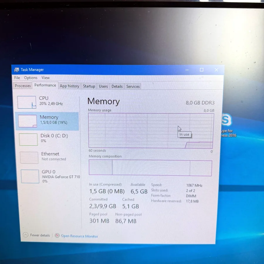 Персональный компьютер, i3, 8 ГБ ОЗУ, SSD 240 ГБ